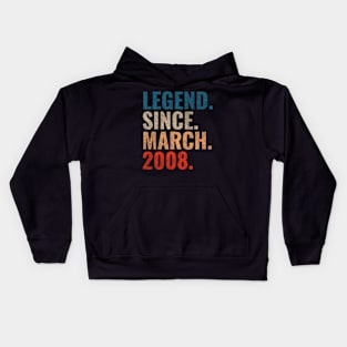 Legend since March 2008 Retro 2008 Kids Hoodie